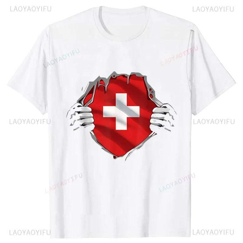 T-shirt manches courtes homme, estival et décontracté, à la mode, hipster