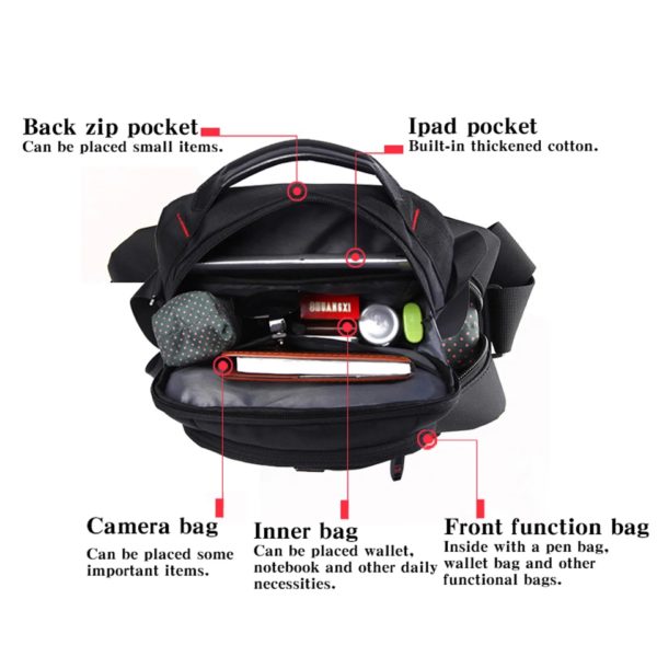Oxford-Sac messager suisse étanche pour homme, multifonction, affaires, décontracté, étui à bombes, voyage, homme initié, mode, sac à main – Image 5