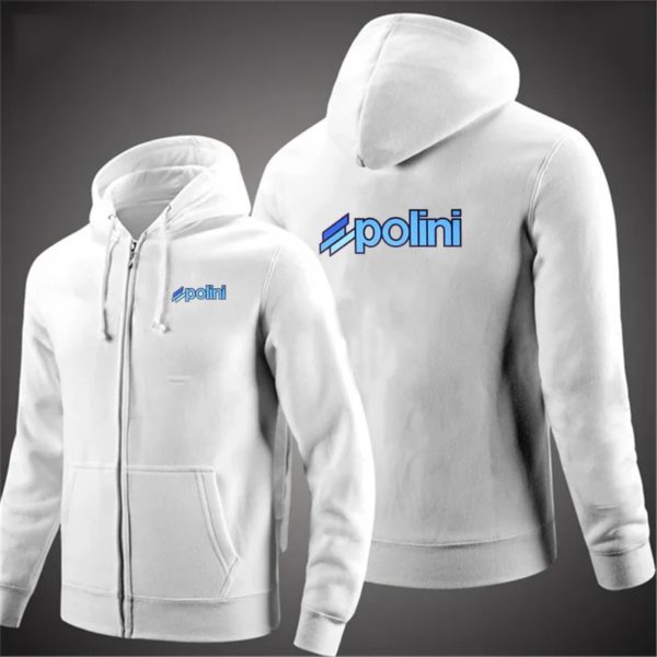 Polini Italie Scooter Inboulon tor Sweats à capuche zippés pour hommes, manches longues, épais, polaire, sourire, chaud, veste pour homme, automne, hiver, 2025 – Image 5