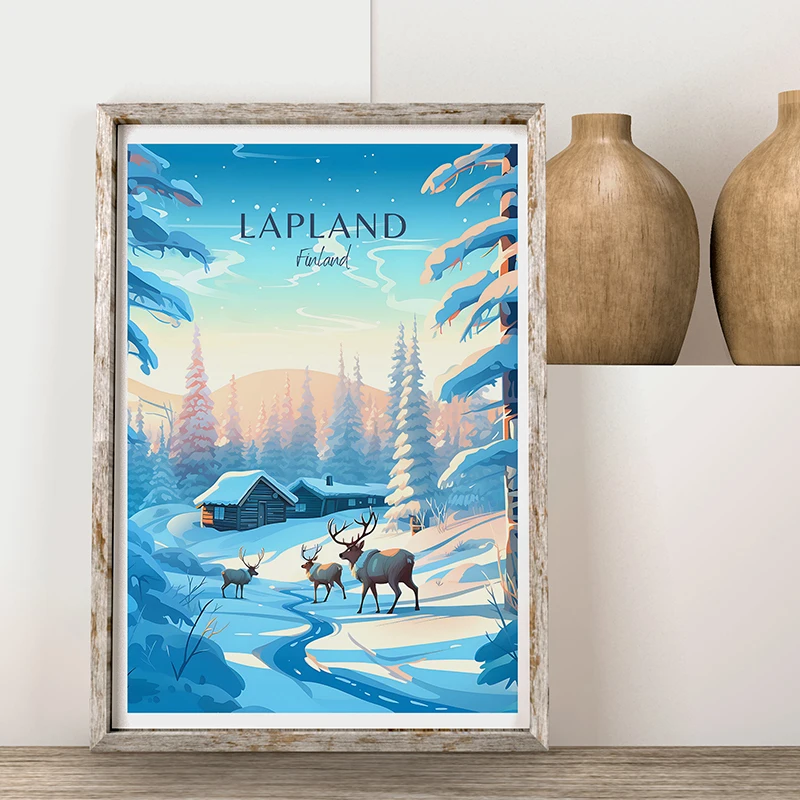 Affiche de Voyage en Suisse et Finlande, Laponie Porvoo Helsinki Zermatt, Peinture sur Toile, Tableau d'Art Mural pour Salon, Décoration de Maison