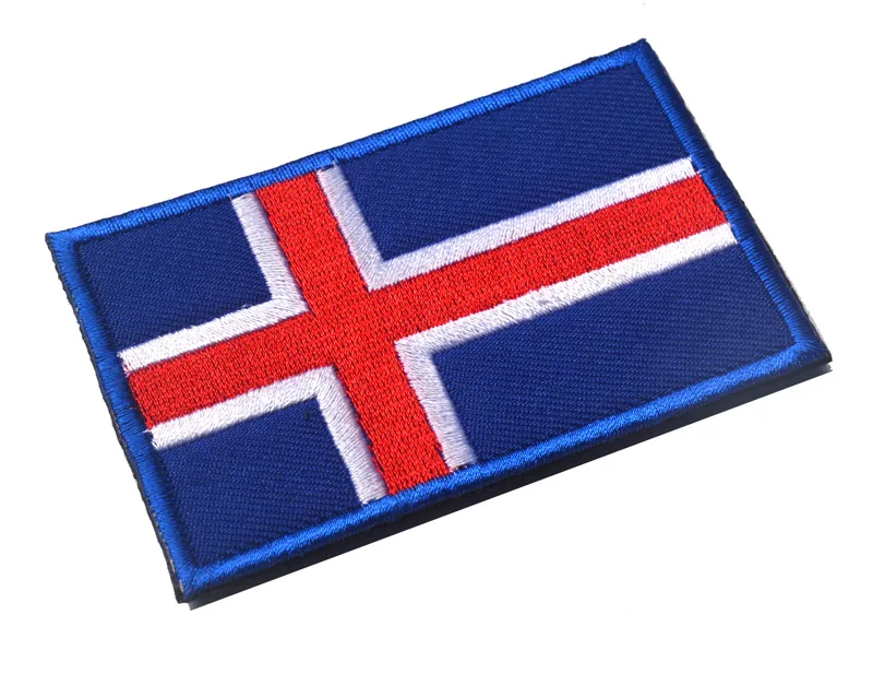 Patchs militaires brodés pour brassard, drapeau islande, norvège, suède, danemark, finlande, suisse, pour vêtements, couture tactique