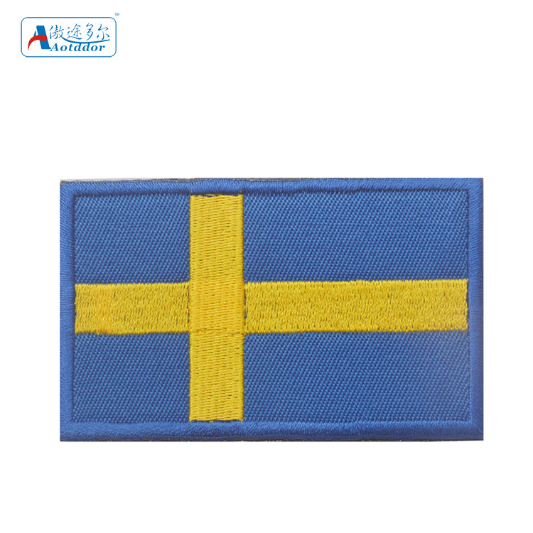 Patchs militaires brodés pour brassard, drapeau islande, norvège, suède, danemark, finlande, suisse, pour vêtements, couture tactique