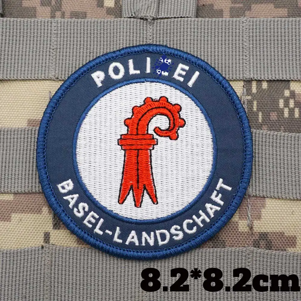 Patchs brodés de drapeau suisse, brassard militaire, badge de sac à dos avec support à crochet pour vêtements