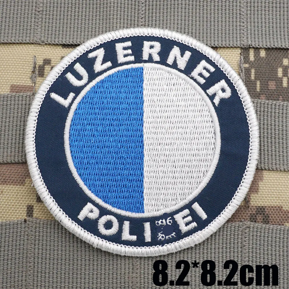 Patchs brodés de drapeau suisse, brassard militaire, badge de sac à dos avec support à crochet pour vêtements
