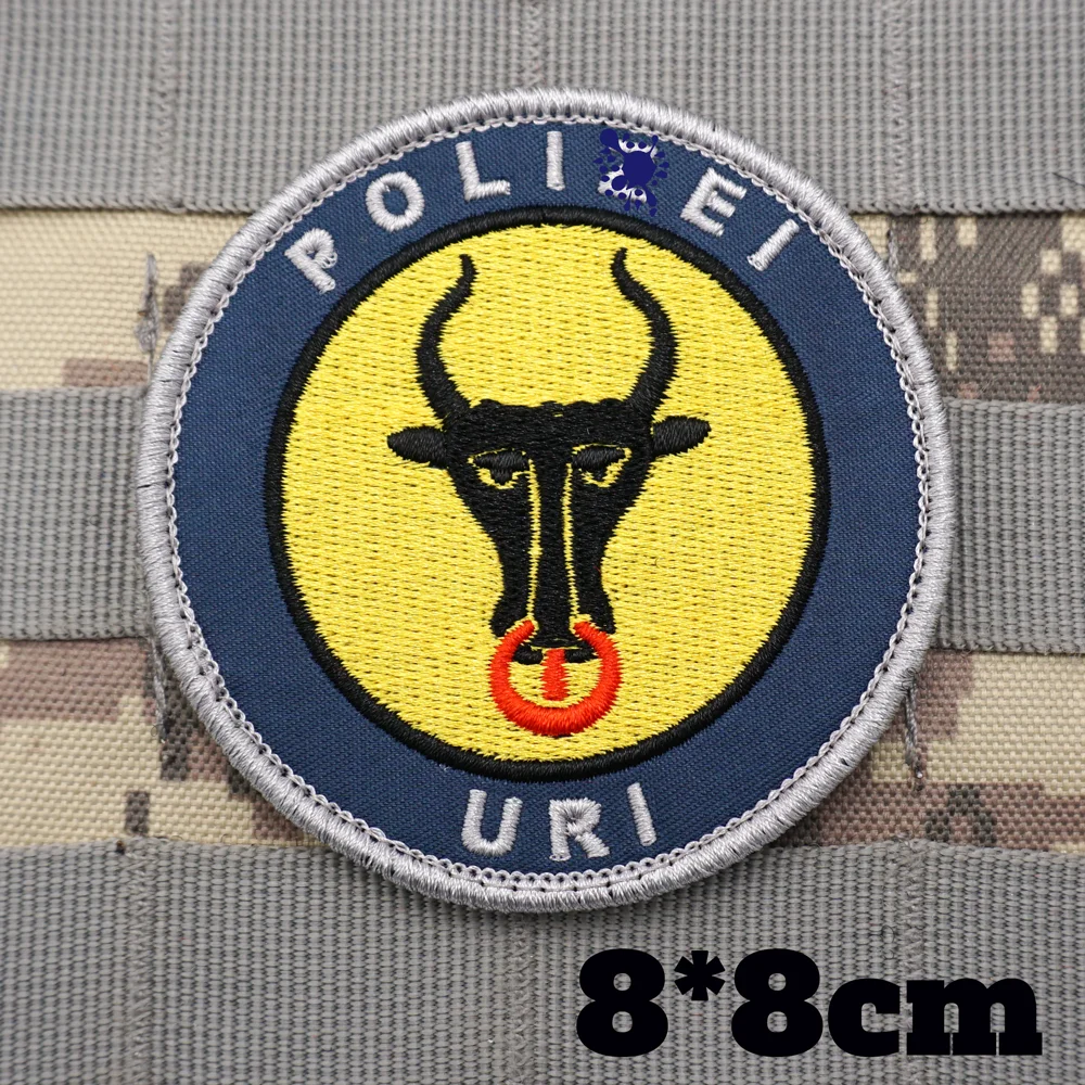 Patchs brodés de drapeau suisse, brassard militaire, badge de sac à dos avec support à crochet pour vêtements