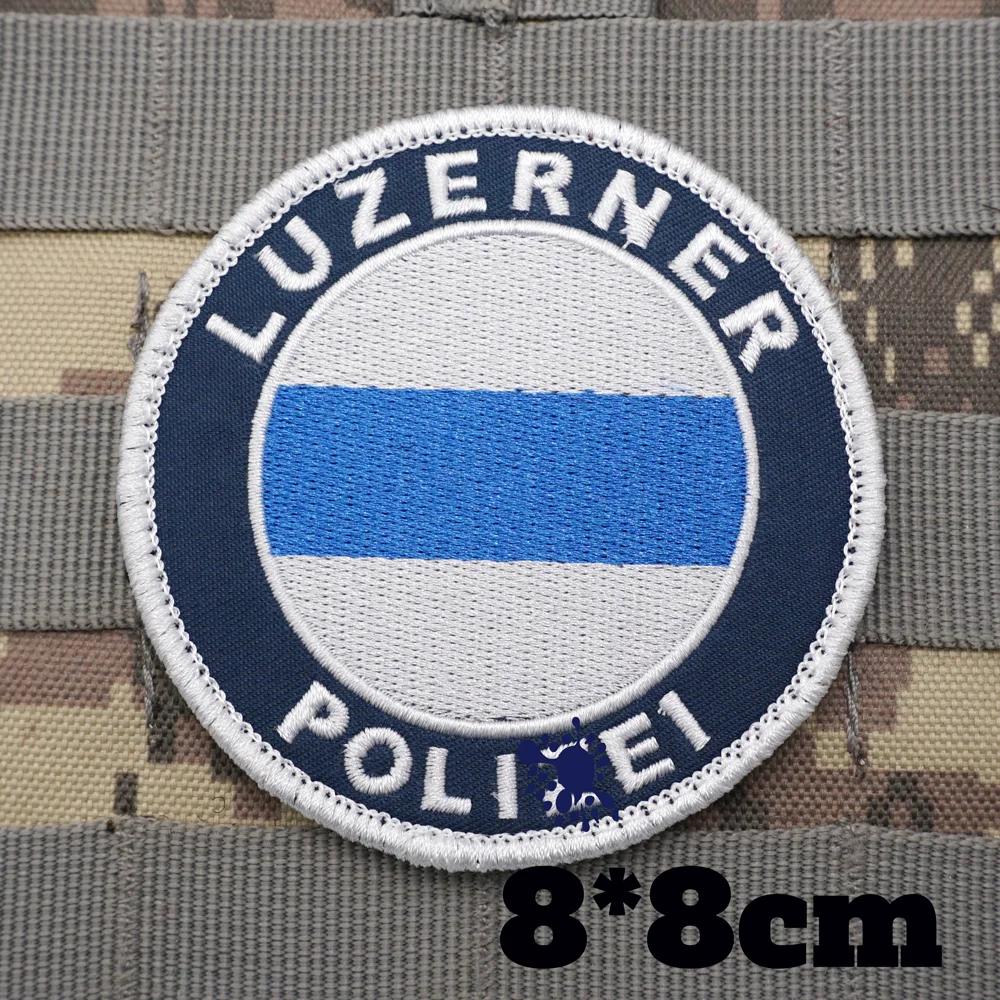 Patchs brodés de drapeau suisse, brassard militaire, badge de sac à dos avec support à crochet pour vêtements