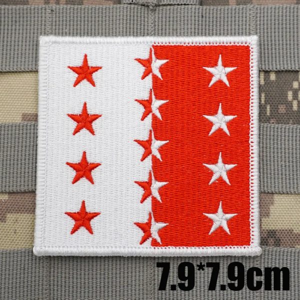 Patchs brodés de drapeau suisse, brassard militaire, badge de sac à dos avec support à crochet pour vêtements – Image 2