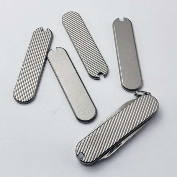 Patch de manche TC4 modifié en alliage de titane, matériau de manche de couteau bricolage, 58mm, Victorinox Swiss Army, 1 paire – Image 3