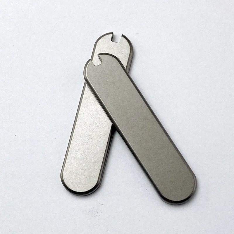 Patch de manche TC4 modifié en alliage de titane, matériau de manche de couteau bricolage, 58mm, Victorinox Swiss Army, 1 paire