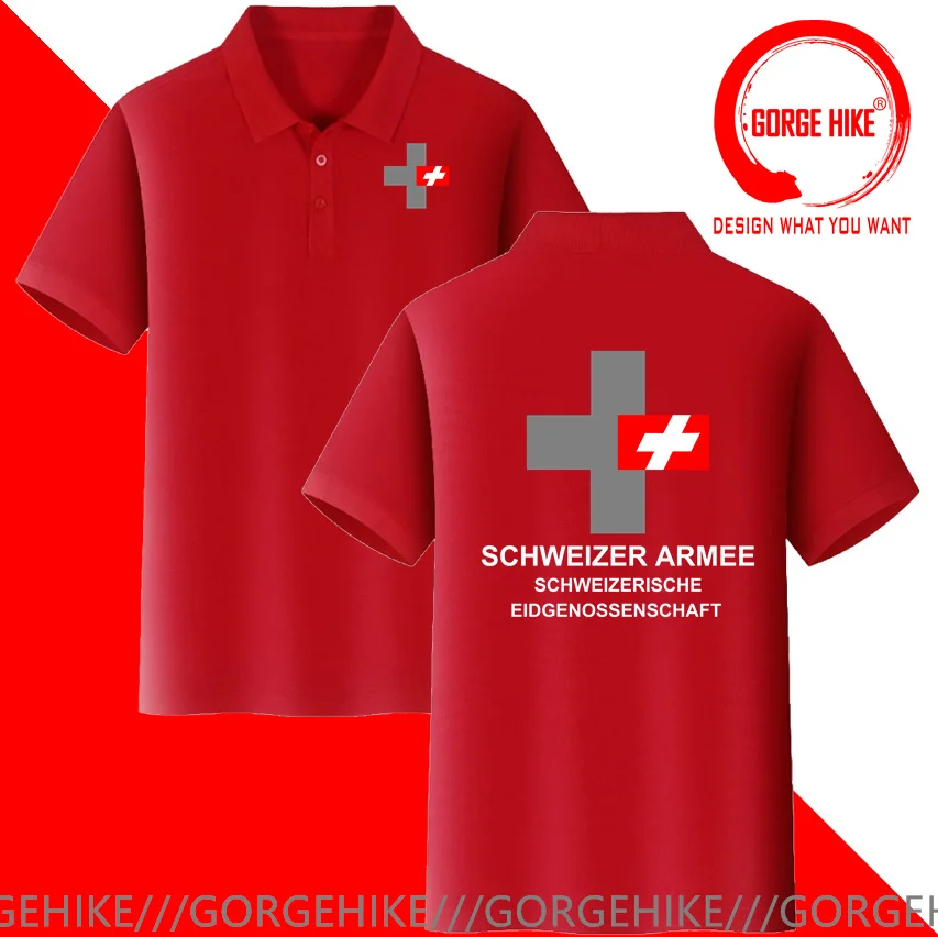Polo de l'armée suisse pour hommes, polos militaires, chemises d'affaires