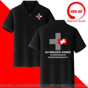 Polo de l'armée suisse pour hommes, polos militaires, chemises d'affaires