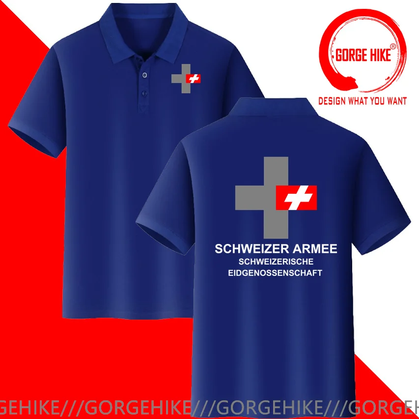 Polo de l'armée suisse pour hommes, polos militaires, chemises d'affaires