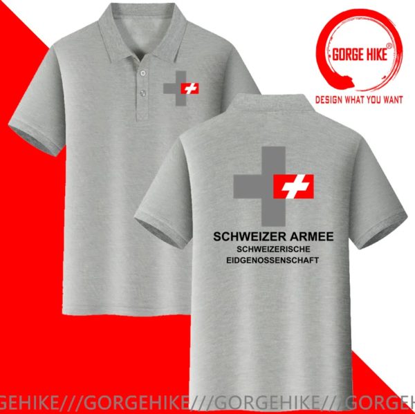 Polo de l'armée suisse pour hommes, polos militaires, chemises d'affaires – Image 3
