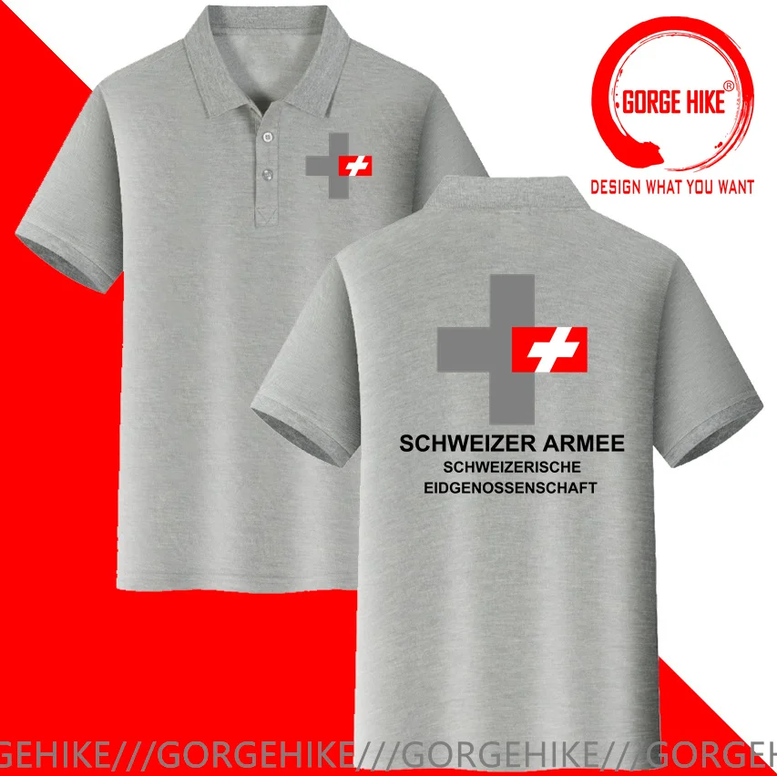 Polo de l'armée suisse pour hommes, polos militaires, chemises d'affaires