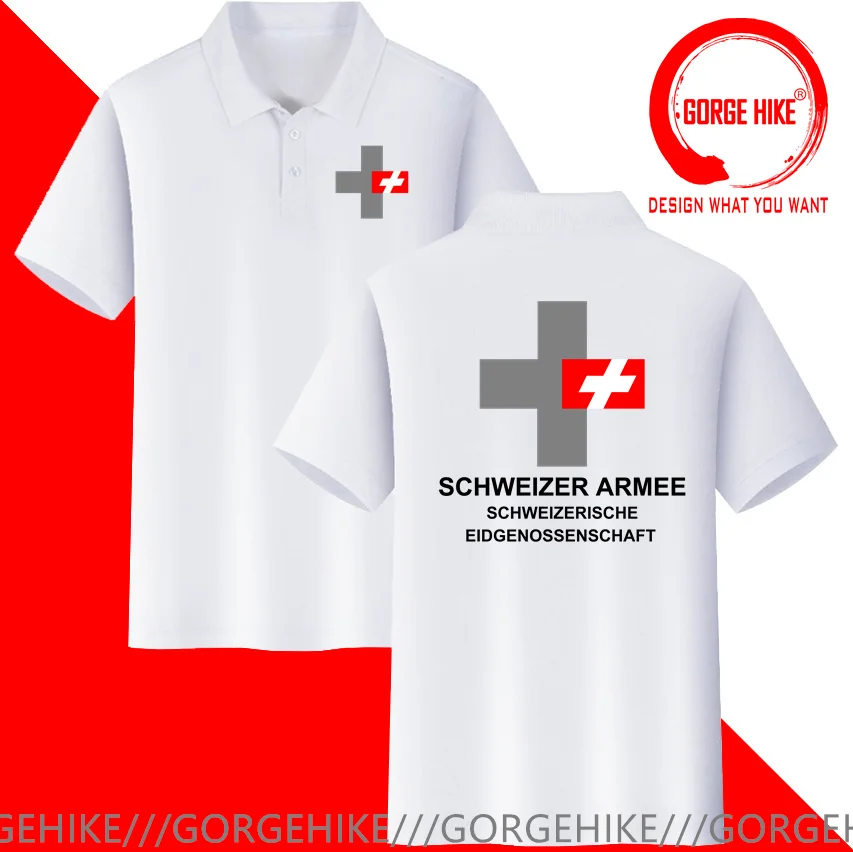 Polo de l'armée suisse pour hommes, polos militaires, chemises d'affaires