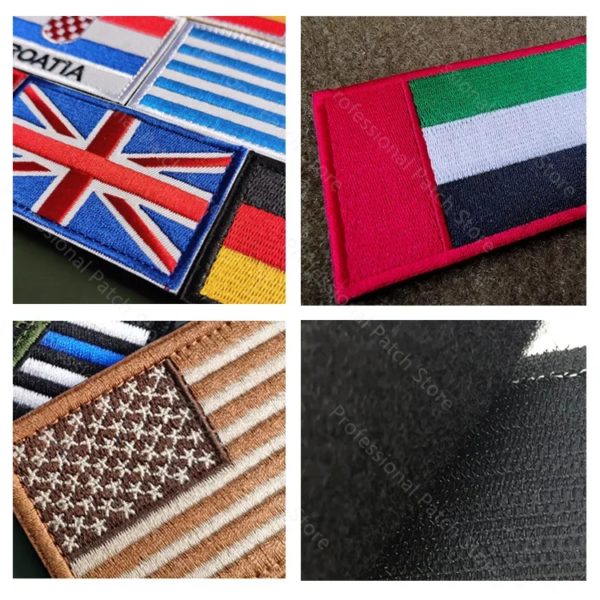 Patch brodé sur vêtements, décoration en tissu, patchs de sac à dos de l'armée, Russie, Espagne, Turquie, France, UE, DulMilitary – Image 2