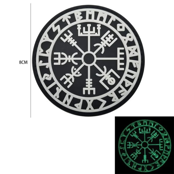 Emrboidery Dulviking avec hache double pour homme, hache militaire, patch d'étiquette de l'armée en caoutchouc PVC, chemise à coudre, chapeau de sac – Image 2