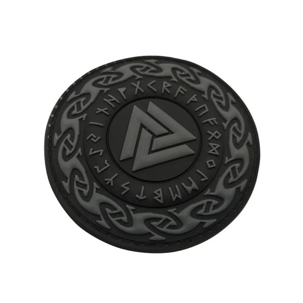 Emrboidery Dulviking avec hache double pour homme, hache militaire, patch d'étiquette de l'armée en caoutchouc PVC, chemise à coudre, chapeau de sac – Image 3