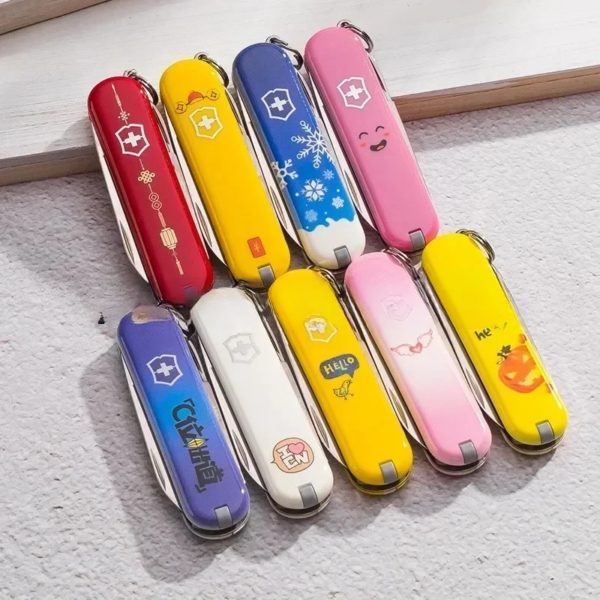 Couteau de l'armée suisse pliant multifonctionnel, mini modèle, ange à la mode, démon, coloré, cadeau d'anniversaire – Image 3