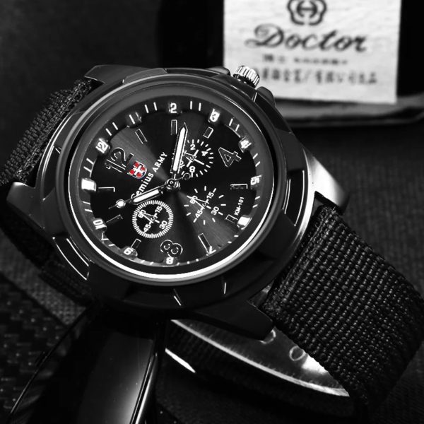Kegllect-Montre suisse en nylon pour hommes, bracelet tissé, mode – Image 3
