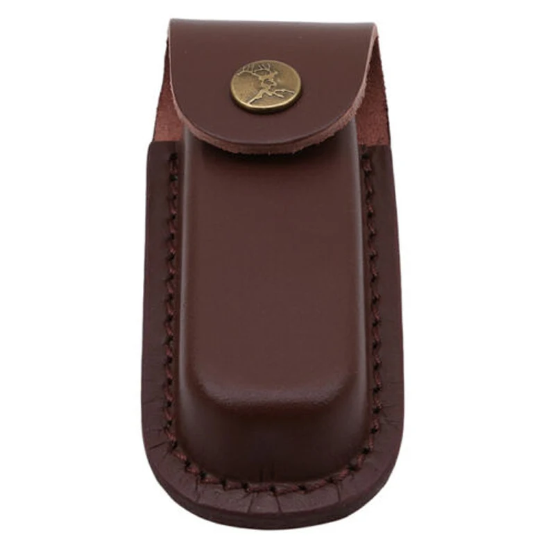 Fourreau de Couteau Pliant en Cuir de Vache, Couverture de Première Couche, Fourreau de l'Armée Suisse