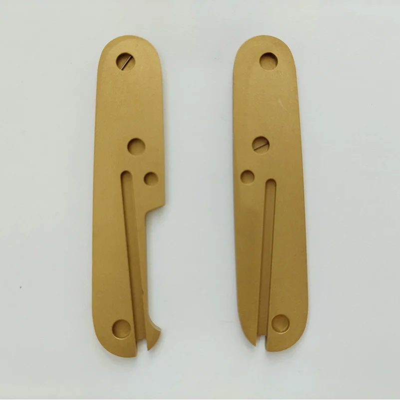 Patchs de manche de couteau à motif d'avion, matériau en laiton, échelles pour 91mm, Victorinox Swiss Army opaque avec fentes, pince à épiler cure-dents
