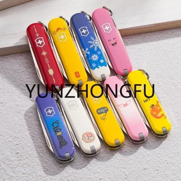 Couteau de l'armée suisse pliant multifonctionnel, mini modèle, ange à la mode, démon, coloré, cadeau d'anniversaire – Image 3