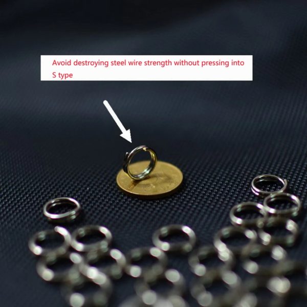 Porte-clés en acier au manganèse, 10 pièces, haute résistance, couteau de l'armée suisse, accessoires outils seau suspendu extérieur EDC Mini Double anneau – Image 4