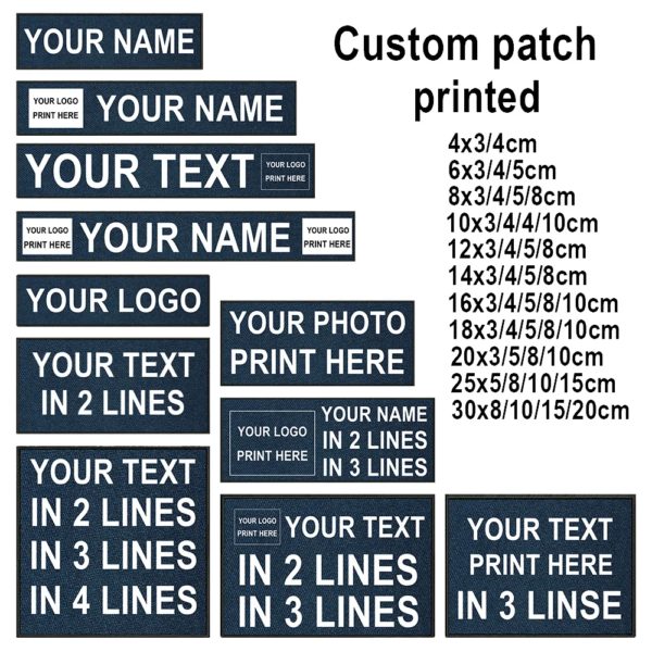 Patchs de Logo Personnalisés avec Nom, Danemark ge à Rayures, oral ron Militaire, Brassard, Boucle à Crochet, Applique pour Vêtements