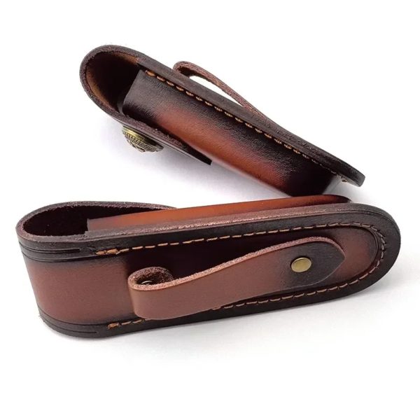 Couche supérieure universelle en cuir de vache, housse de couteau pliant extérieur, fourreau de gaine pour l'armée suisse, petite pince opaque, sac à outils, poudres – Image 2