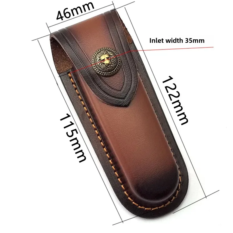 Couche supérieure universelle en cuir de vache, housse de couteau pliant extérieur, fourreau de gaine pour l'armée suisse, petite pince opaque, sac à outils, poudres