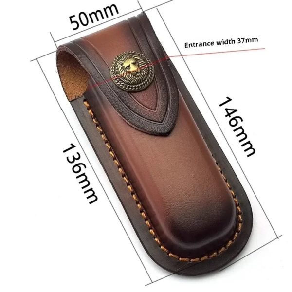 Couche supérieure universelle en cuir de vache, housse de couteau pliant extérieur, fourreau de gaine pour l'armée suisse, petite pince opaque, sac à outils, poudres – Image 6