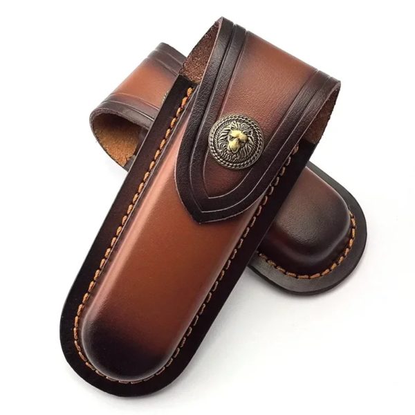 Couche supérieure universelle en cuir de vache, housse de couteau pliant extérieur, fourreau de gaine pour l'armée suisse, petite pince opaque, sac à outils, poudres – Image 4