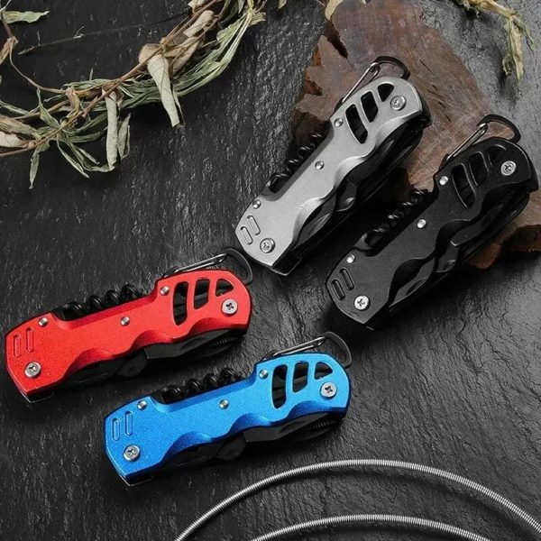 Couteau de Poche Pliant Multifonctionnel en Acier Inoxydable, Outil de Combinaison d'Urgence pour Camping en Plein Air, Équipement de Survie – Image 5