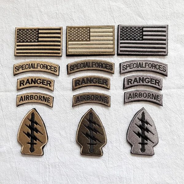 Ensemble d'insignes de moral des forces spéciales, patchs à boucle à crochet brodés, onglet US Feel Ranger, emblème militaire pour casque, patchs DulPatches