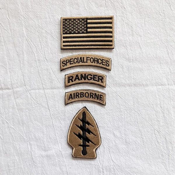 Ensemble d'insignes de moral des forces spéciales, patchs à boucle à crochet brodés, onglet US Feel Ranger, emblème militaire pour casque, patchs DulPatches – Image 4