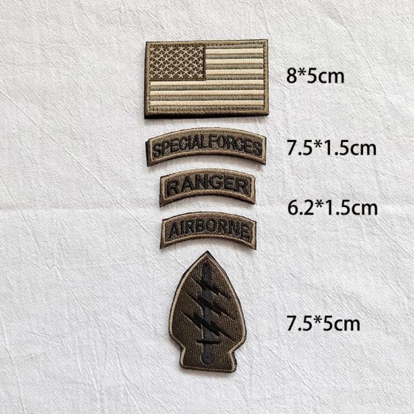 Ensemble d'insignes de moral des forces spéciales, patchs à boucle à crochet brodés, onglet US Feel Ranger, emblème militaire pour casque, patchs DulPatches – Image 2