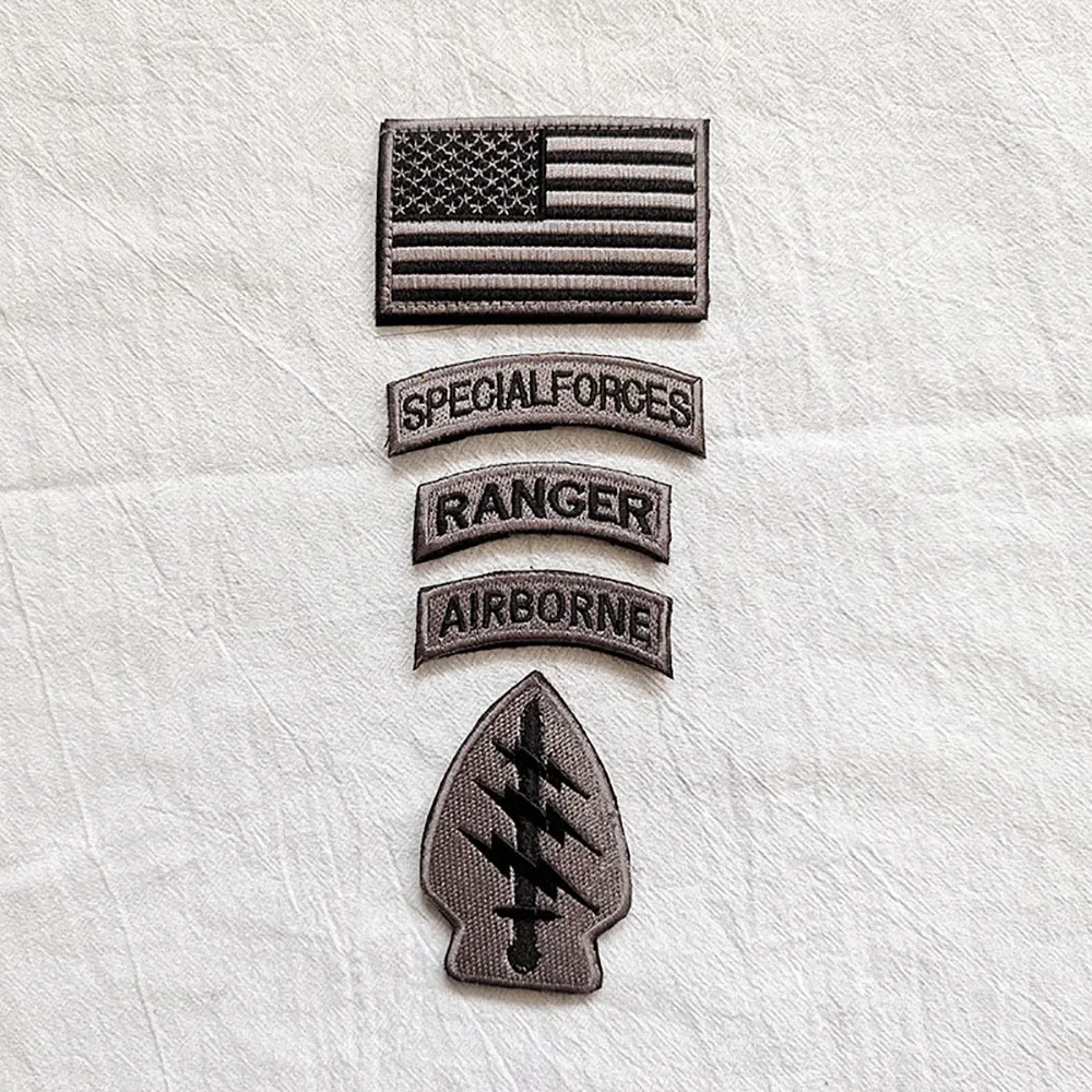 Ensemble d'insignes de moral des forces spéciales, patchs à boucle à crochet brodés, onglet US Feel Ranger, emblème militaire pour casque, patchs DulPatches Ensemble d'insignes de moral des forces spéciales, patchs à boucle à crochet brodés, onglet US Feel Ranger, emblème militaire pour casque, patchs DulPatches