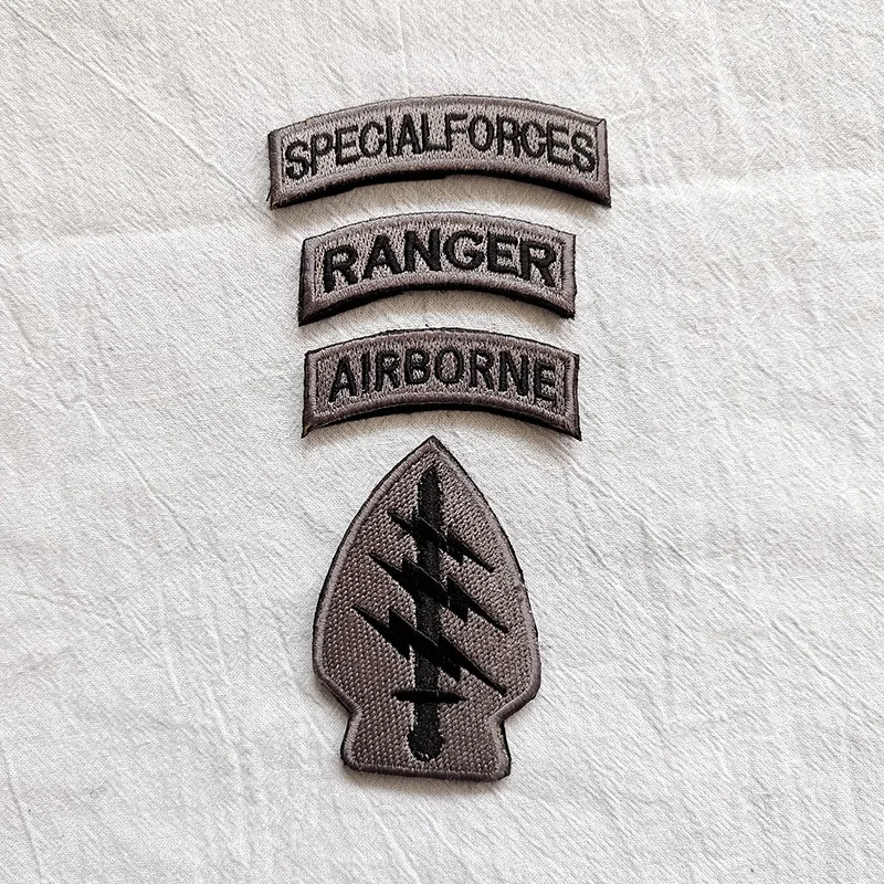 Ensemble d'insignes de moral des forces spéciales, patchs à boucle à crochet brodés, onglet US Feel Ranger, emblème militaire pour casque, patchs DulPatches