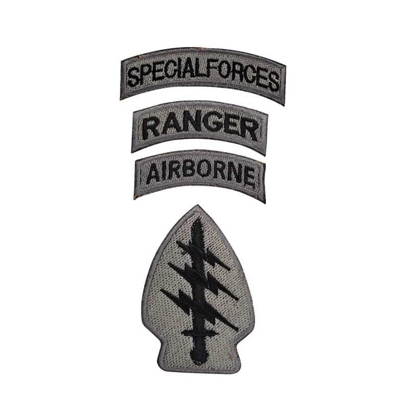 Ensemble d'insignes de moral des forces spéciales, patchs à boucle à crochet brodés, onglet US Feel Ranger, emblème militaire pour casque, patchs DulPatches