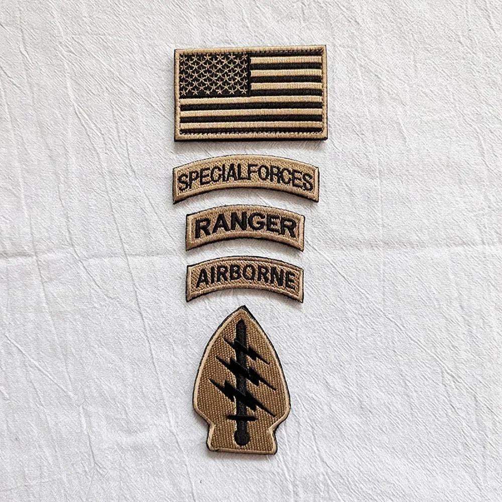 Ensemble d'insignes de moral des forces spéciales, patchs à boucle à crochet brodés, onglet US Feel Ranger, emblème militaire pour casque, patchs DulPatches Ensemble d'insignes de moral des forces spéciales, patchs à boucle à crochet brodés, onglet US Feel Ranger, emblème militaire pour casque, patchs DulPatches
