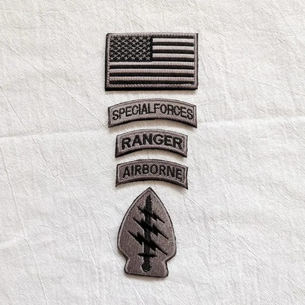 Ensemble d'insignes de moral des forces spéciales, patchs à boucle à crochet brodés, onglet US Feel Ranger, emblème militaire pour casque, patchs DulPatches – Image 3