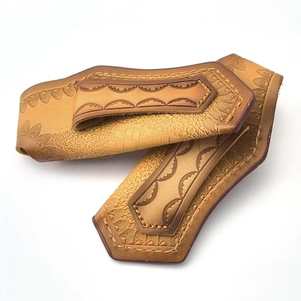 Sac de rangement en cuir de vachette véritable, couche supérieure, gaine de couteau pliant, fourreau, housse, armée suisse, pinces opaques, porte-outils – Image 4