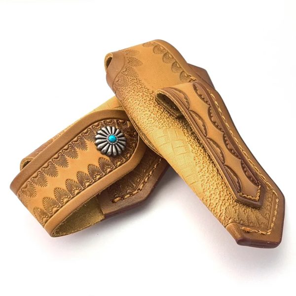 Sac de rangement en cuir de vachette véritable, couche supérieure, gaine de couteau pliant, fourreau, housse, armée suisse, pinces opaques, porte-outils – Image 3