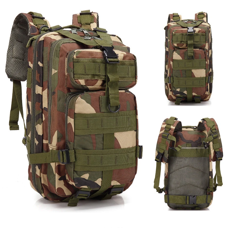 Sac à dos militaire en nylon pour hommes, sac de randonnée, équipement de camping étanche, pack de 3 pièces pour les voyages, la chasse, la pêche
