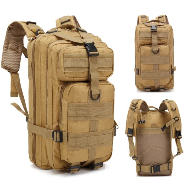 Sac à dos militaire en nylon pour hommes, sac de randonnée, équipement de camping étanche, pack de 3 pièces pour les voyages, la chasse, la pêche
