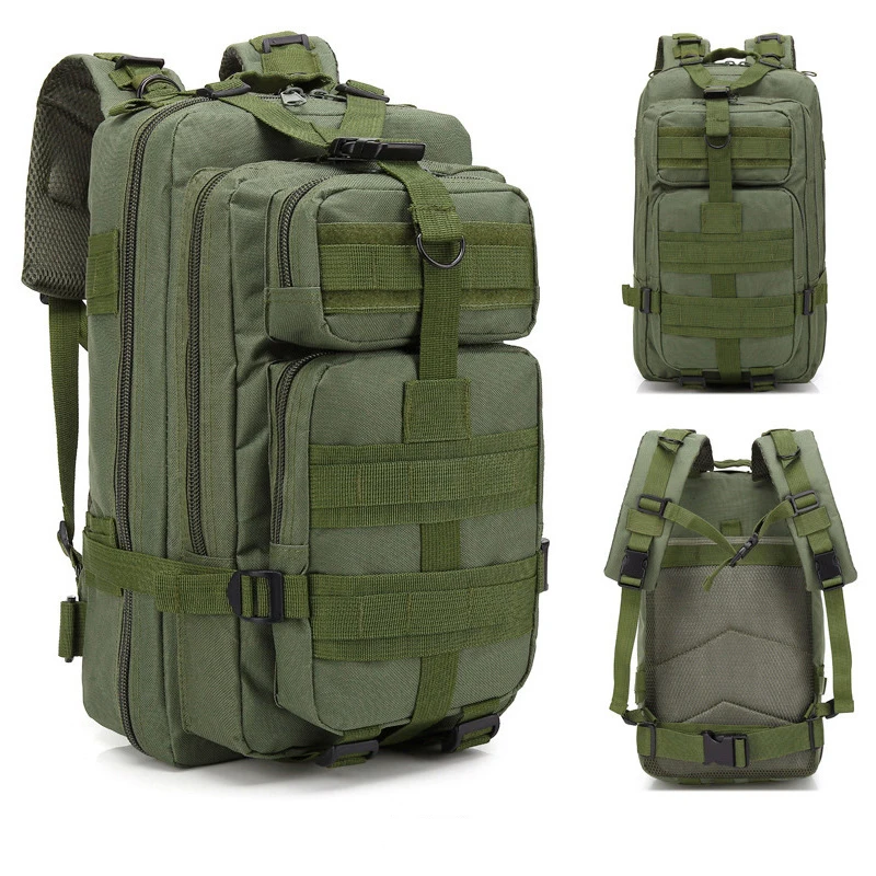 Sac à dos militaire en nylon pour hommes, sac de randonnée, équipement de camping étanche, pack de 3 pièces pour les voyages, la chasse, la pêche