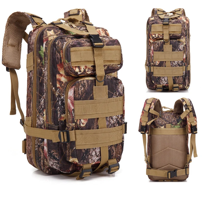 Sac à dos militaire en nylon pour hommes, sac de randonnée, équipement de camping étanche, pack de 3 pièces pour les voyages, la chasse, la pêche