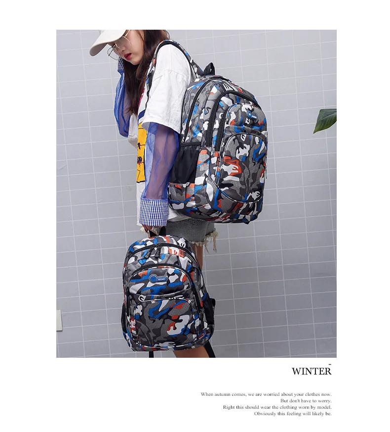Sac à dos de Camouflage pour hommes et enfants, pour voyage, école, militaire, Cool, pour adolescents, garçons et filles