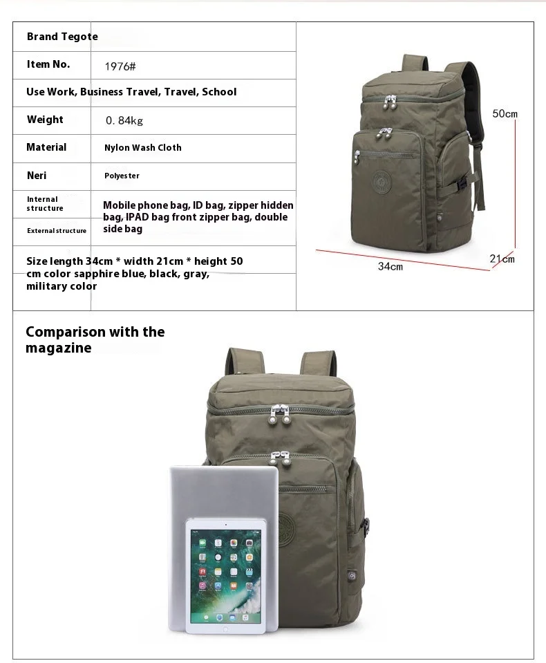 TEIncome OTE-Sac à dos de voyage étanche pour homme, grande capacité, sac d'escalade, sacs à dos de trekking, sports de plein air, randonnée, camping, chasse